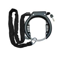 Antivol de cadre de vélo tout-terrain en acier de haute qualité, durable et sécurisé, installation facile, avec grande chaîne pour VTT/Vélo électrique