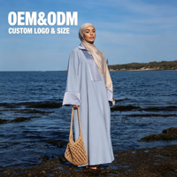 Abaya personnalisée en gros, design Ramadan, islamique, modeste, respirante pour femmes, robe de mariée musulmane été automne printemps