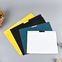 Boutique de vêtements cadeaux transporter réutilisable écologique LDPE personnalisé logo imprimé soufflet fond sacs à provisions en plastique avec poignée