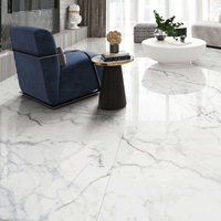 Carreaux de sol intérieurs en porcelaine brillante de style moderne 120x120cm, motif marbre, antidérapants, durables, pour écoles et villas, directement de l'usine