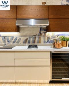 Beige <span class=keywords><strong>Calacatta</strong></span> quarzo artificiale banco <span class=keywords><strong>cucina</strong></span> top - Product Image 4