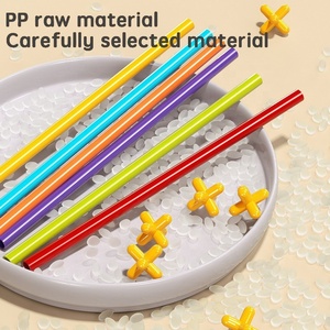 Ksf Trẻ Em Tự Làm Ống Hút Xây Dựng Khối Đồ Chơi Lắp Ráp Pháo Đài Xây Dựng Học Tập Đồ Chơi Trong Nhà Thủ Công <span class=keywords><strong>4D</strong></span> Ống Nhựa Nối Đồ Chơi - Product Image 6