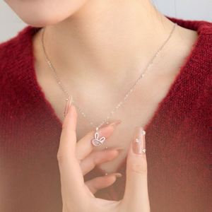 Collar con Colgante de Conejo del Zodiaco, en Plata S925 con Circonia 5A y Calcedonia Blanca, Joyería Fina y Moderna para Mujer, Marca Dylam - Product Image 6