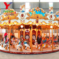 Carrousel de luxe à 24 places, thème intérieur/extérieur, manèges pour enfants et adultes, pour centre commercial, parc d'attractions