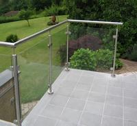 Pince en acier inoxydable, design moderne, résistante à l'eau et à la rouille, réglable, haute qualité, garantie 5 ans, pour rampes d'escalier/balcon de villa
