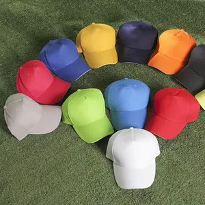 OEM özel 6 Panel beyzbol şapkası toptan ucuz yüksek kalite siyah düz spor kap logo ile
