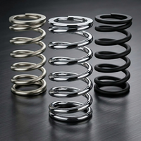 Ressort de compression en acier au carbone OEM personnalisé, revêtement électrophoretique noir pour machines industrielles, diamètre du fil 0,1-8,0 mm