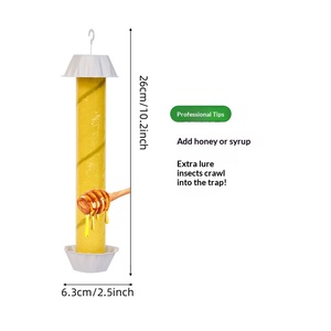 Trampa Adhesiva Amarilla Colgante para Moscas con Gancho, Pegamento Fuerte, Atrapa Insectos para el Control de Moscas de la Fruta y Moscas Domésticas - Product Image 4