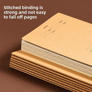 Carnet à reliure cousue <span class=keywords><strong>en</strong></span> papier kraft Deli F1636, carnet de notes simple, cahier d'exercices pour étudiants, format 16K, cadeau, vente <span class=keywords><strong>en</strong></span> gros Chine - Product Image 2