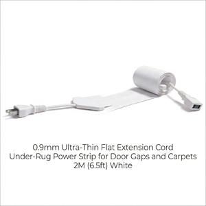 Proven Reliability Japan <b>Extension</b> <b>Socket</b> Power Strip For Door Gaps And Carpets 2M (6.5ft) White - Product Image 2