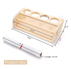 桌面画架木质桌面纸卷架绘图纸卷架带铅笔杯用于绘画、书写、涂鸦、手工制作 - Product Image 2