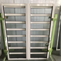Louvre d'évent UPVC de taille personnalisée avec écran anti-insectes, enduit de poudre, résistance au vent dans les zones côtières