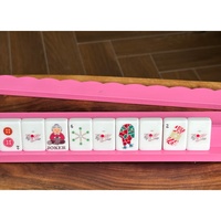 Rak Penyangga Mahjong Kayu Alami 2-in-1 18 Inci Desain Solid Multi-warna untuk Permainan di Rumah, Perjalanan, dan Luar Ruangan