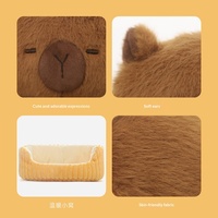 Peluche Capybara Amusante et Relaxante, Coussin en Peluche avec Rembourrage en Coton PP et Matière Polyester, Taille 31cm-50cm, Cadeau pour Filles