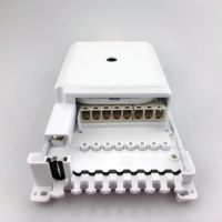 1x8 FTTH Boîte à bornes pour fibre optique Boîte de distribution murale à 8 ports avec panneau de prises pour fibre optique à 8 cœurs