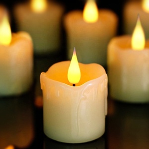Ensemble de 6 <span class=keywords><strong>bougies</strong></span> <span class=keywords><strong>LED</strong></span> sans flamme à piles ou rechargeables par USB, effet de cire qui coule et de flamme vacillante - Product Image 4