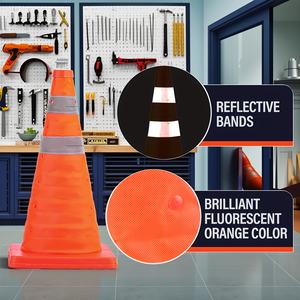 XL TradeNew Высокое качество оптовая продажа 70 см оранжевый трафик гибкие Светоотражающие складные дорожные конус безопасности дорожного движения - Product Image 2
