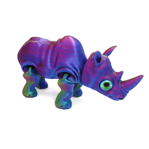 Figuras de Rinoceronte Impresas en 3D Transfronterizas, Decoraciones Articuladas de Animales Creativas, Adornos Artesanales, Regalos para Niños - Product Image 3