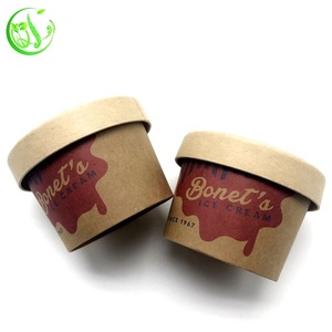 Écologique de Tasse de Papier De Crème Glacée Jetable En Papier Kraft à Double Paroi Tasse À Soupe avec Couvercle de Boisson Froide - Product Image 4