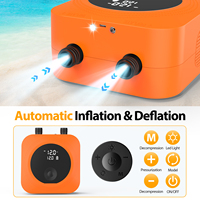 15600mAh 50-Cylinder Portable Air Compressor DC 12V Digital Tire Inflator Kayak Air Bed Car Van Smart Pump Power Bank Plastic