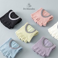 Calcetines de Yoga Transpirables de Lujo para Verano, Calcetines de Pilates Antideslizantes con Tira Cruzada y Cinco Dedos para Mujer