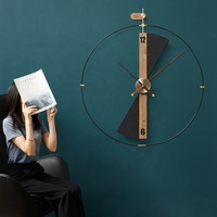 Horloge murale en bois moderne Noridongsan, moderne pour le salon, horloge murale écologique, décoration murale minimaliste, horloge murale 3D