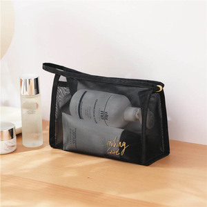 2025 nuevo conjunto de bolsa de <span class=keywords><strong>maquillaje</strong></span> de malla Love, bolsa de baño transparente, bolsa de almacenamiento de viaje, bolso de gran capacidad, bolsas de cosméticos para mujeres - Product Image 5