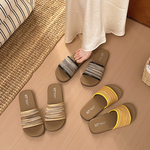 Sandalias de Moda para Mujer, Diseño Cuadrado con Punta Abierta, Ligeras, Estilo Romano, Transpirables, con Parte Superior de Lino Suave y Cómodas para el Verano - Product Image 3