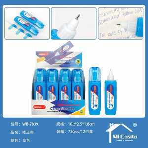 Welbo Correction Pen We Pl10 12 Pcs Blue With Cap For School Office Use - Product Image 3