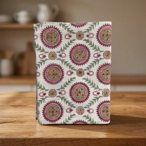 Handmade Luxury Floral Printed Cotton <b>Square</b> <b>Tablecloth</b> Brown White Classic Design Washable Eco-Friendly Home Us Wholesale - Product Image 2