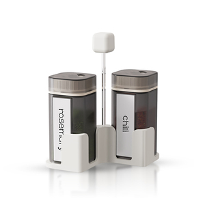 Groothandel stijlvolle kleine lege vierkante plastic kruidenpotjes, kruidenflesjes, condimentencontainers, zoutvaatjes met plastic deksel - Product Image 1