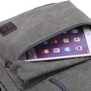 New Korean Style College Middle School Bag Waterproof Canvas <b>Rucksack</b> with Zipper Closure USB Port for Outdoor Leisure Travel - Product Image 6