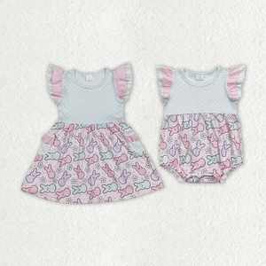 Conjunto de Ropa para Bebé Niña con Estampado de Huevos de Pascua y Lazo Grande - Product Image 6