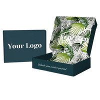 Boîte pliante en carton ondulé pour cadeaux, emballage en papier couleur imprimé sur mesure, boîte d'expédition postale