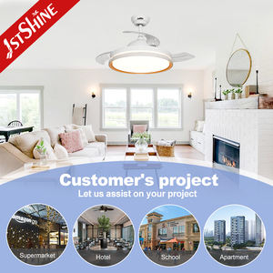 พัดลมเพดาน LED 1stshine มอเตอร์ทองแดง230V หรี่แสงได้พัดลมเพดาน LED ใบพัด ABS - Product Image 5