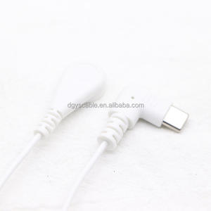 TYP E.C Codo macho de 90 grados a 4,0 Clip Cable de terapia de ECG hembra 0,5 M de longitud - Product Image 3