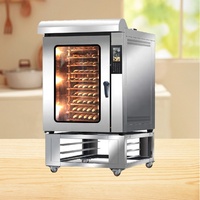 Oven Konveksi Rotari Komersial Efisiensi Tinggi 10 Loyang Oven Listrik Konveksi untuk Toko Makanan Roti Kue Pizza
