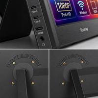 Moniteur portable 15,6 pouces 1080P FHD USB-C/HDMI Écran d'ordinateur HDR IPS Moniteur de jeu compatible avec ordinateur portable PC MAC Téléphone