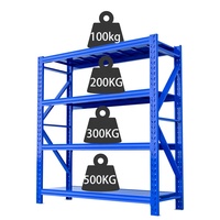 Système d'étagères en acier robuste à 5 niveaux certifié ISO9001, revêtement en poudre, rangement flexible, système d'étagères pour magasins de détail