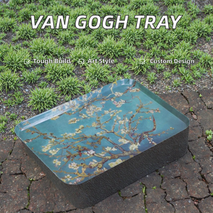 ถาดเสิร์ฟอาหารทำจากโลหะทรงสี่เหลี่ยมผืนผ้าถาดตกแต่งสีแบบกำหนดเองเป็นมิตรต่อสิ่งแวดล้อม - Product Image 2