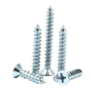 Profesional #10*38Mm <span class=keywords><strong>madera</strong></span> acero al carbono Zinc plateado Gr4.8 Cruz empotrada cabeza avellanada tornillos con <span class=keywords><strong>tuerca</strong></span> y arandela - Product Image 3