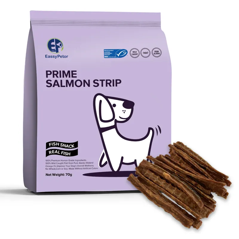 Pop-comida seca de alta calidad para perros, alimentos naturales de calidad superior para perros, comida masticable, tratamiento Dental, tira de salmón