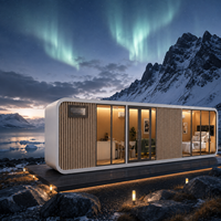 Cabane de luxe en forme de pomme, maison préfabriquée modulaire, mini-maison, villa de glamping, hôtel de villégiature, hébergement mobile, tourisme écologique
