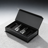 Flacon de parfum en verre rechargeable avec boîte magnétique personnalisée, vaporisateur 2 ml 5 ml, flacon de parfum à vis