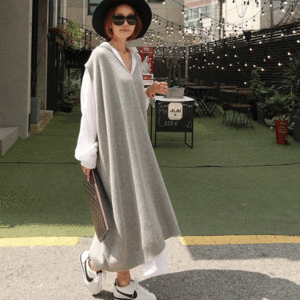 Abito Pullover Casual da Donna Stile Coreano Autunno-Primavera 2026, Moda Oversize, Maglione Vestito Femminile - Product Image 2