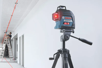 Niveau laser rouge 360° GLL 3-80 de qualité industrielle, 2 plans, à pendule, auto-nivelant, ligne de 2 mm, pour carrelage de plafond et cloisons sèches