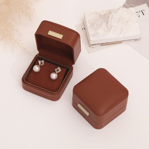 Estuche de Lujo para Joyería, Juego de Cajas para Collar, Anillo y Pendientes, en Cuero PU, con Logotipo Personalizado para Negocios Mayoristas - Product Image 2