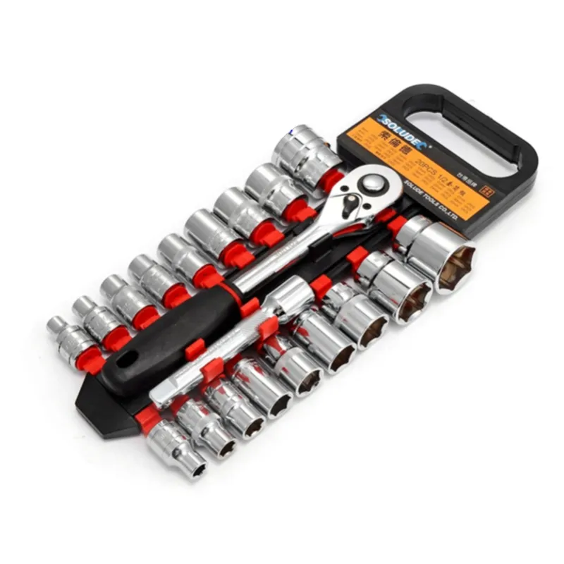 20 piece 1/2 ratchet wrench socket set Hardware hand tools Maintenance tools
