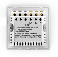 Standard britannique 86mm 1 Gang 40A interrupteur de climatisation WiFi application de téléphone Alexa Google Home commande vocale CE ROHS approuvé