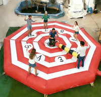 EASYFUN Vente en gros usine : Parcours d'obstacles gonflable personnalisé Wipeout Bike avec bras de balayage rotatif et jeu de vélo Meltdown